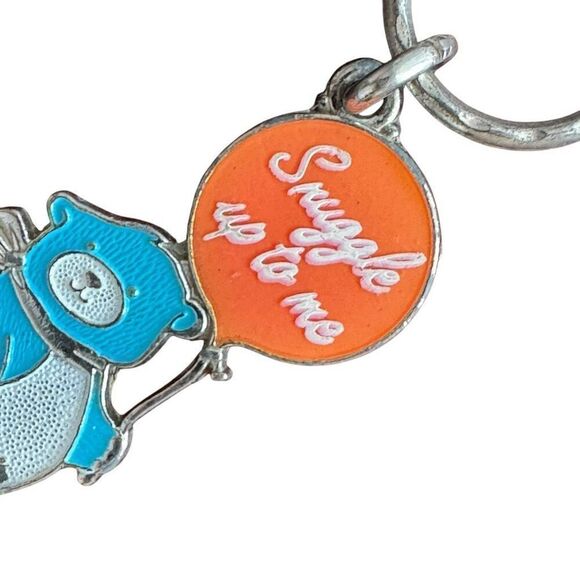 Vintage Snuggly Blue Bear Key Chain - Picture 2 of 4